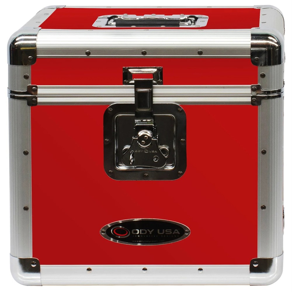Odyssey KLP2RED, KROM Series Red Stackable Record/Utility Case for 70 12″ Vinyl