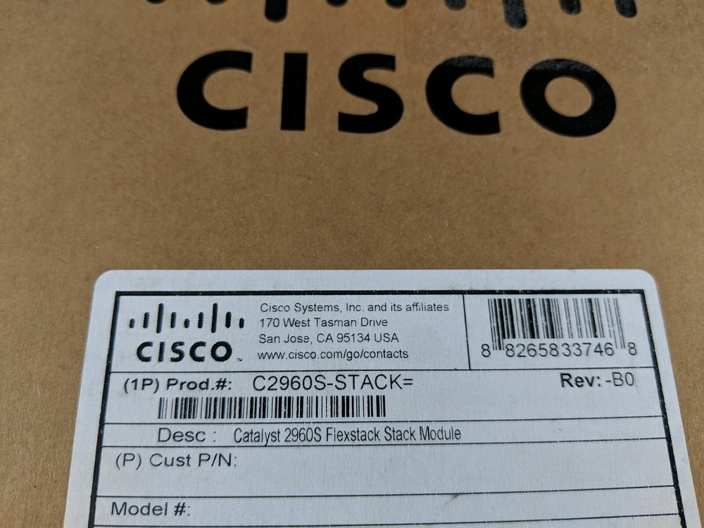 New Sealed CISCO C2960S-STACK CATALYST 2960S FLEXSTACK MODULE