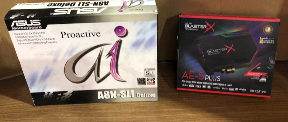 Asus Proactive Deluxe Motherboard - Sound Blaster Sound Card Bundle - Untested