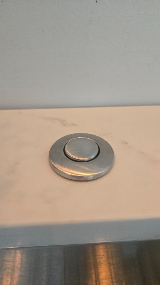 Garbage Disposal Sink-Top Air Switch Push Button Insinkerator Polished Nickel