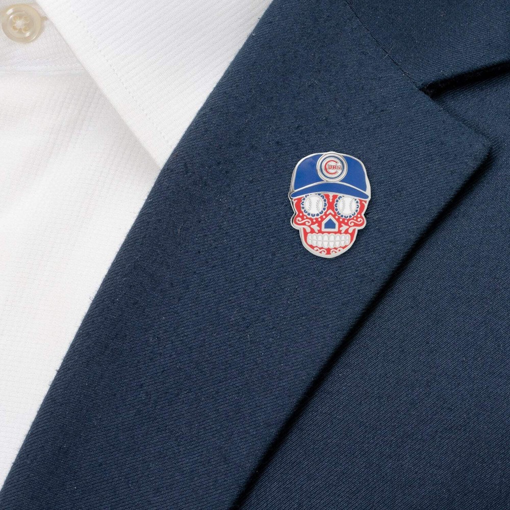 MLB Chicago Cubs Sugar Skull Lapel Pin