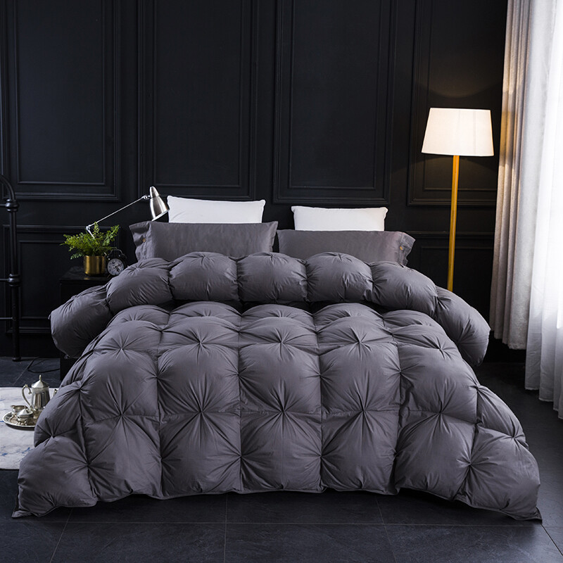 SNOWMAN Goose Down Comforter Pinch Pleat Duvet Insert 750FP,1200TC Cotton