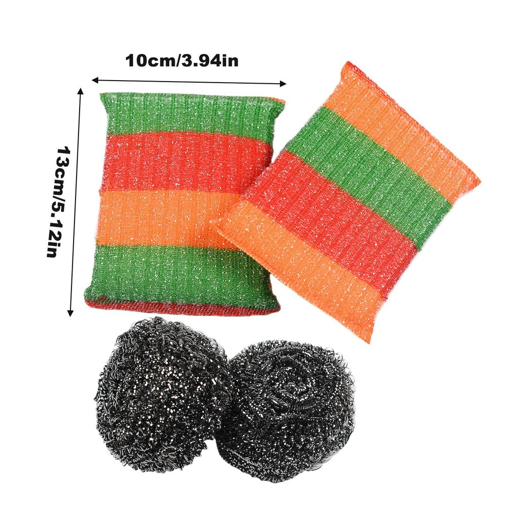 Stainless Steel Sponge Wire Sponge Dish Cleaning Scrubber Multi-Purpose Sponge