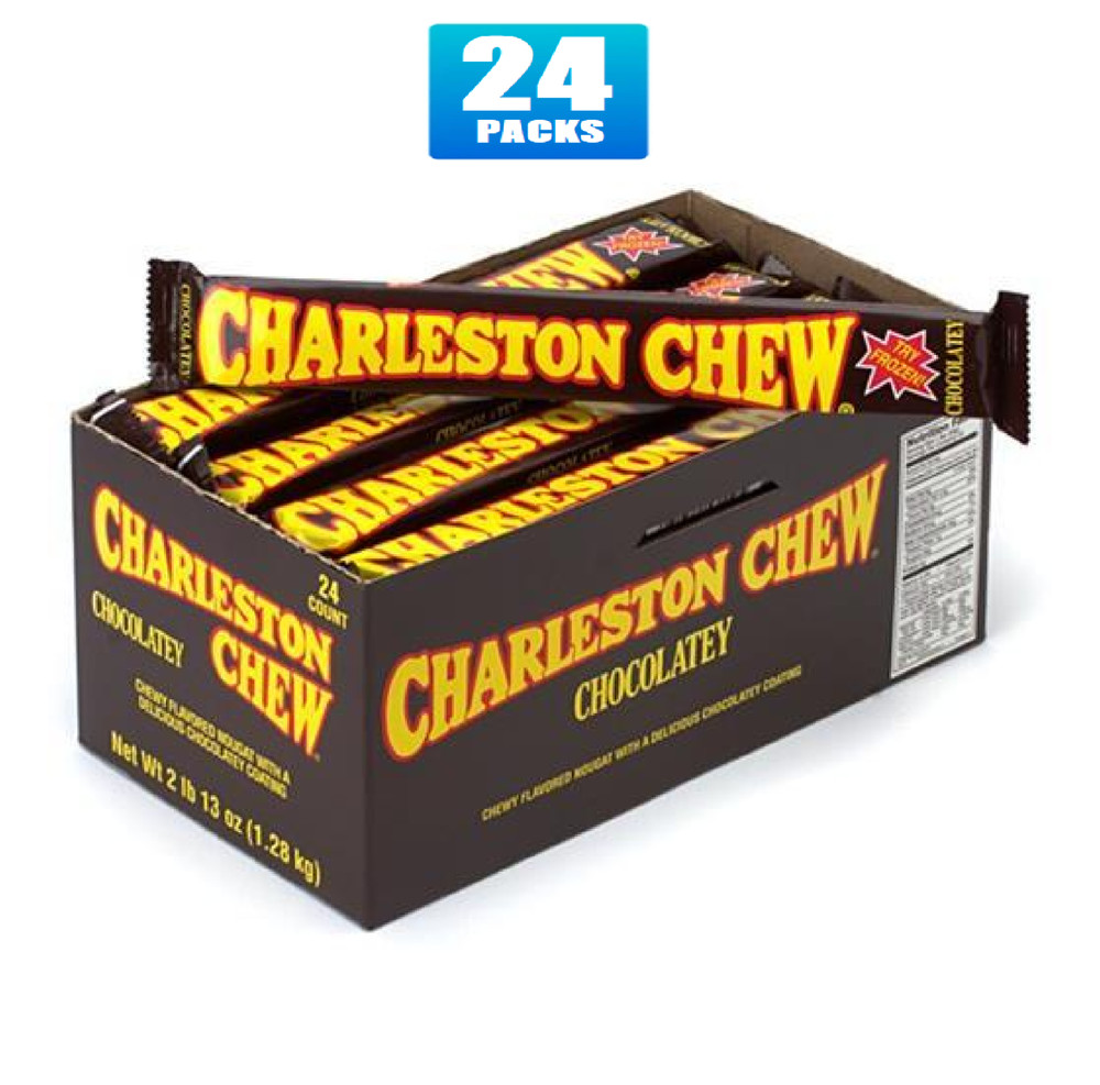 Full Box 24x Bars Charleston Chew Chocolate Flavor - 1.87oz Each
