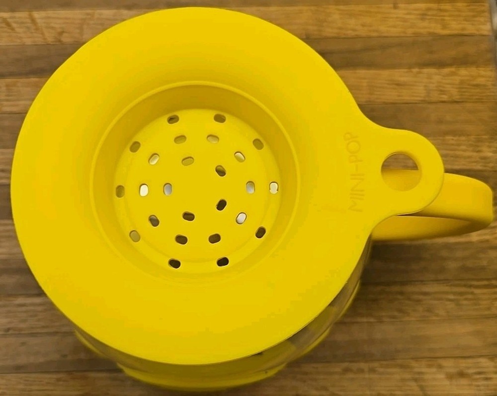 Ecolution Patented Micro-Pop Microwave Popcorn Popper Yellow 1 Qt Volume