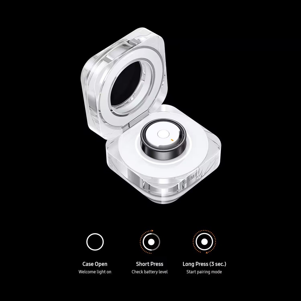 Samsung - Galaxy Ring Charging Case Size 7 - White