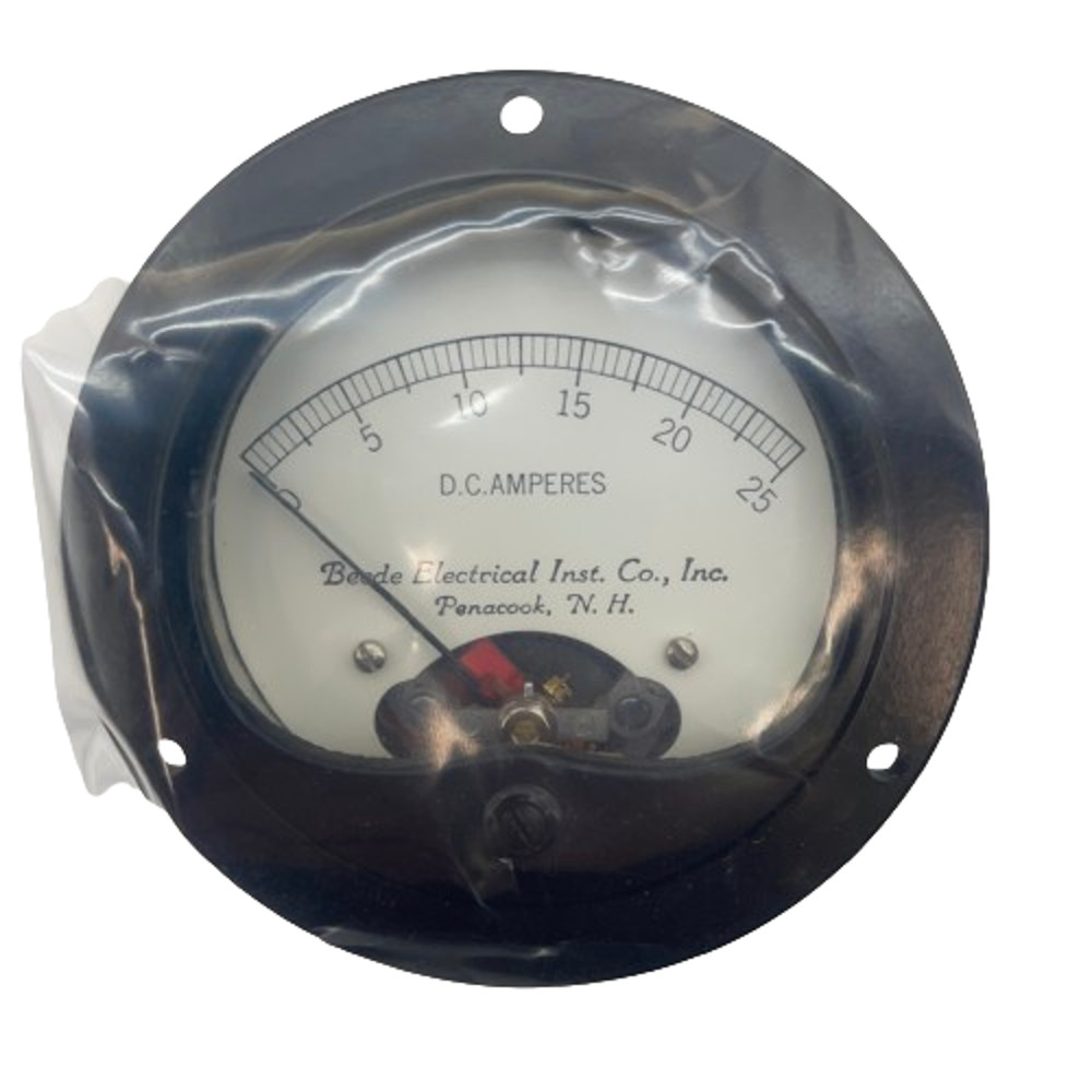 Beede Electrical Instruments DC Amperes 0-25 Panel Meter Gauge - New