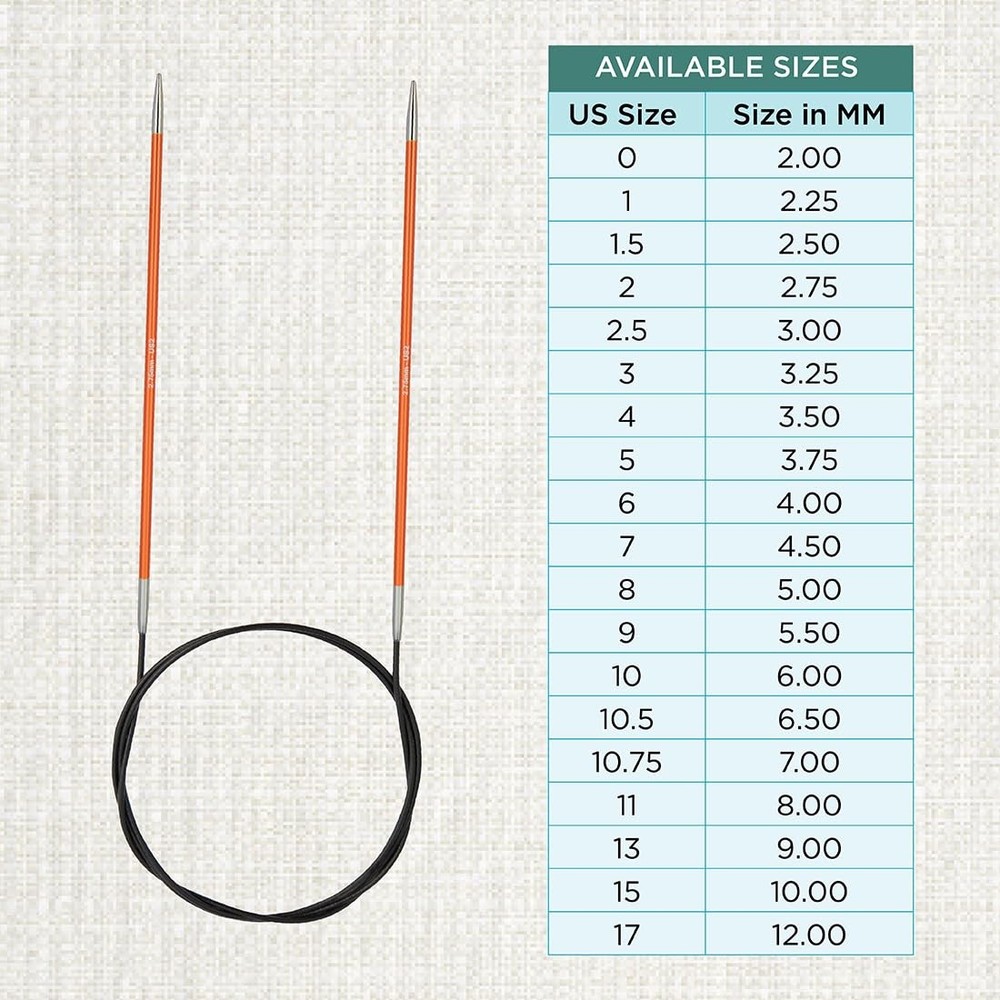 KnitPro Zing Fixed Circular Needles 32" (80cm) | US 2 (2.75mm), Carnelian