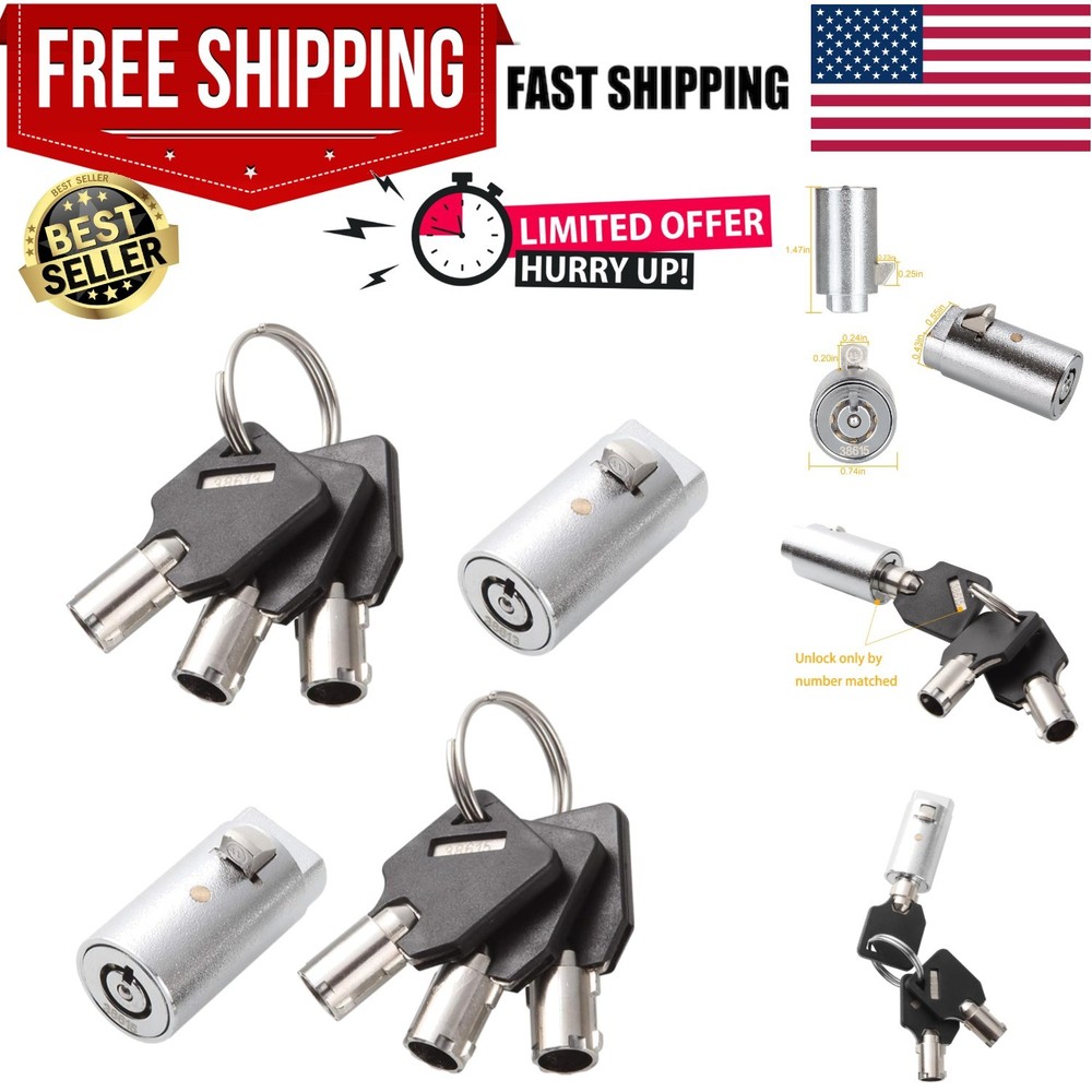 High Security Vending Locks for Coke & Snack Machines - 2 Pack, Durable & Secure