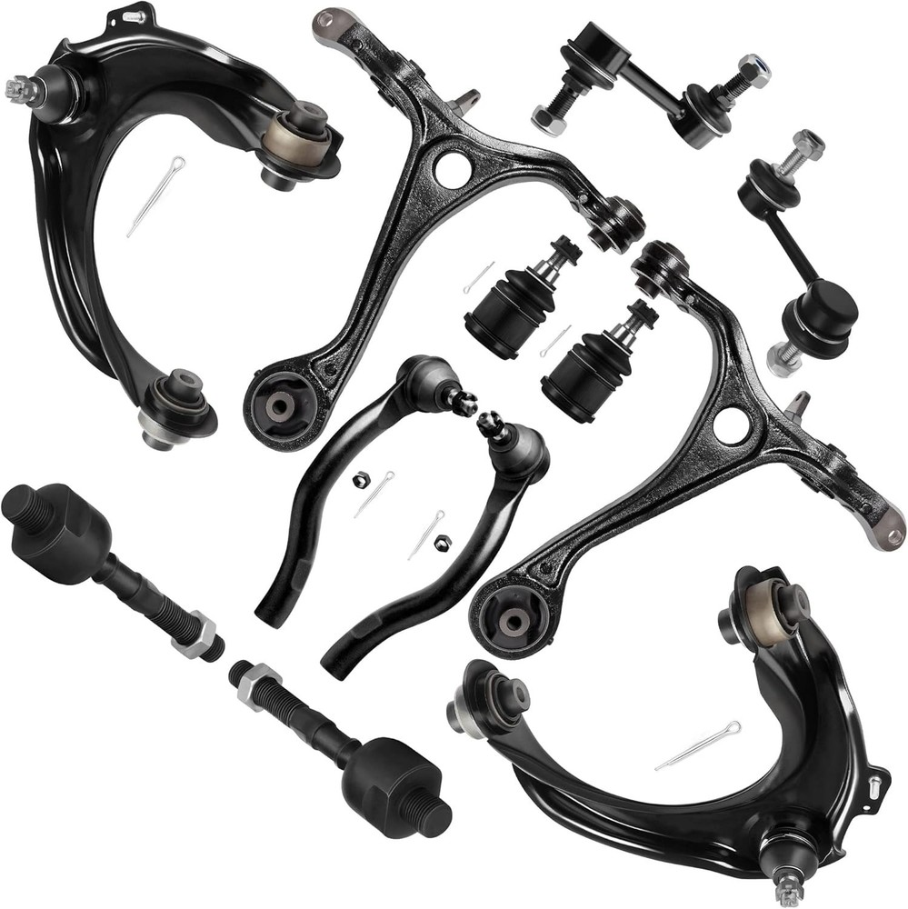 12Pcs Front Suspension Kit 2 Upper Control Arm and Ball Joint 2 Lower Control Ar