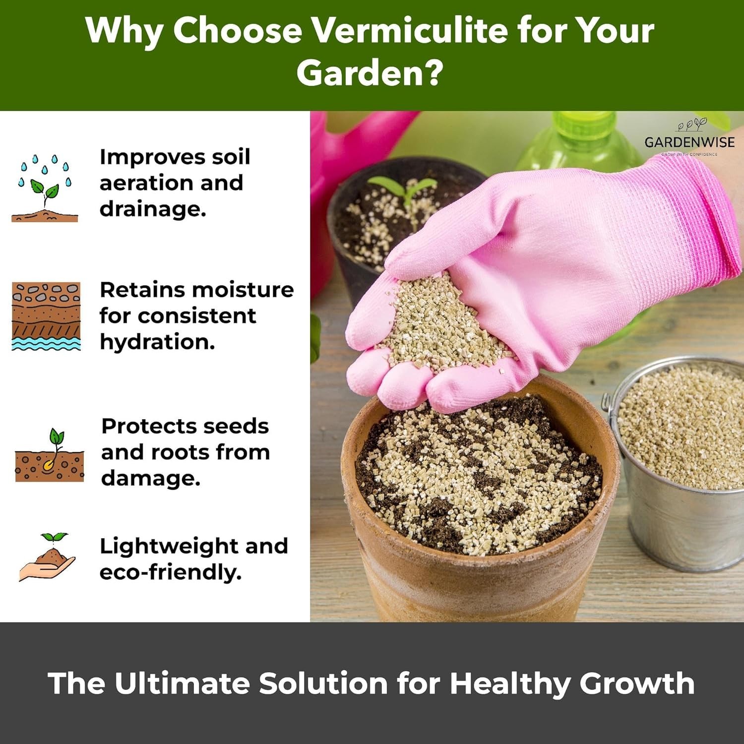 Organic Fine Vermiculite Grade 2 – Soil Aeration, Seed Starting & Mushroom Mix