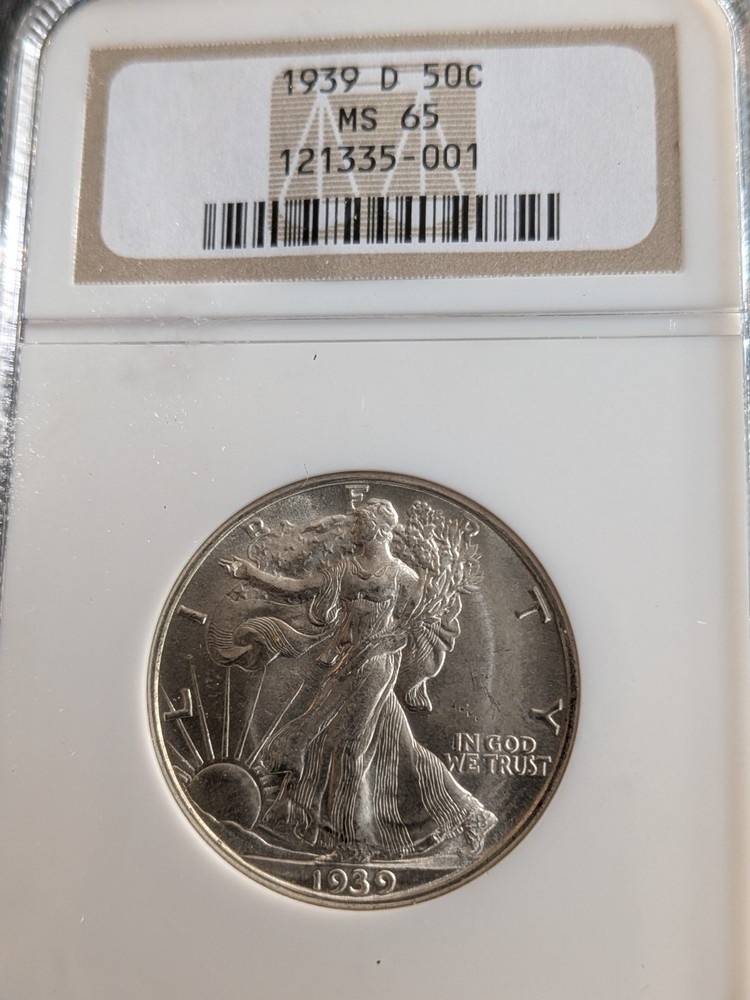 1939-D Walking Liberty Half Dollar NGC MS-65