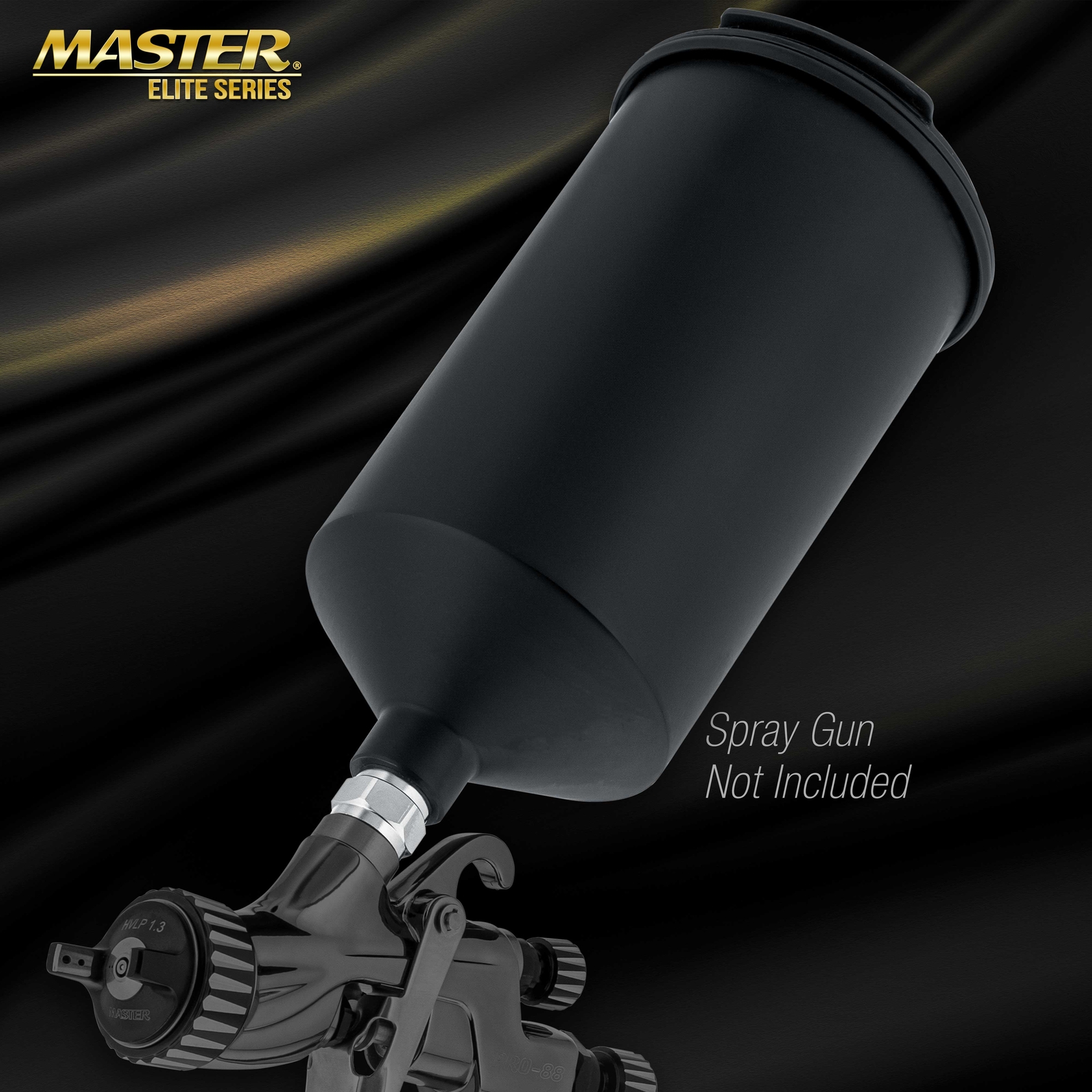 1000ml Black Aluminum Gravity Feed Spray Paint Gun Cup - Elite 44 & 88 Series