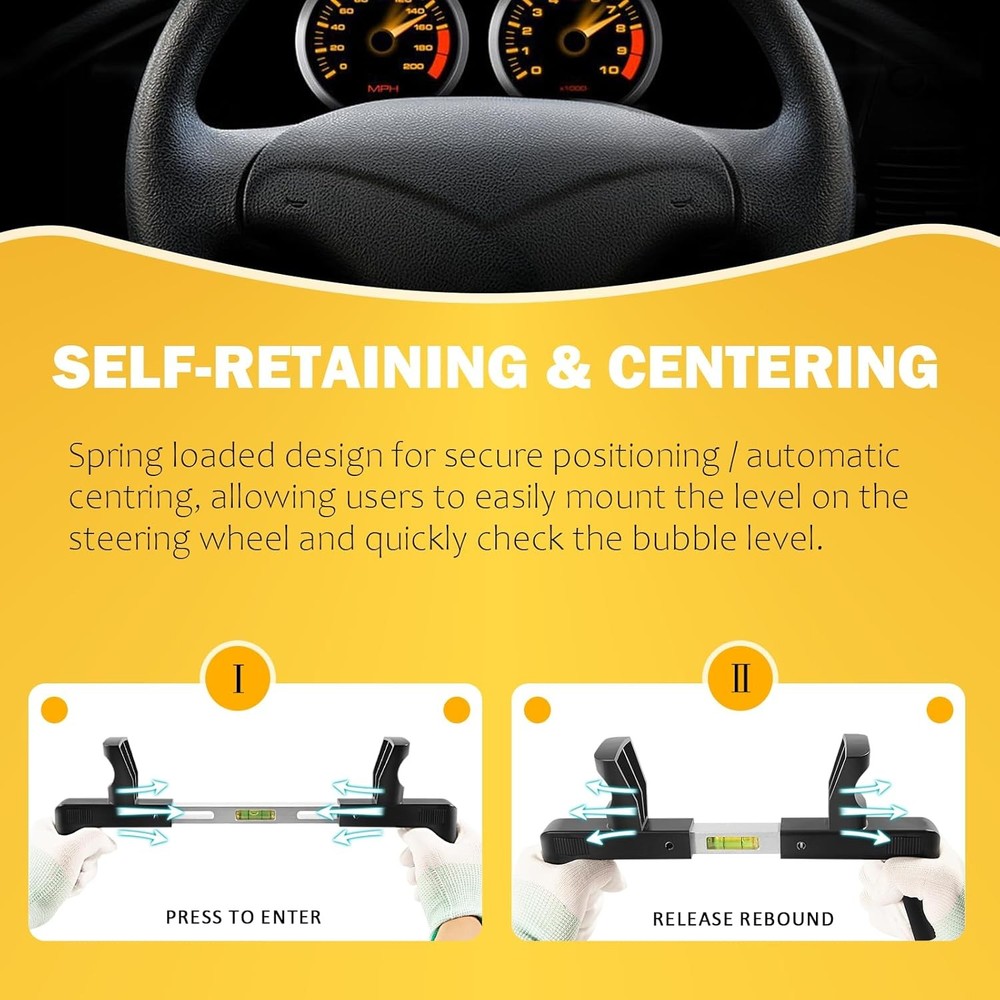 Steering Wheel Level Alignment Tool Fit for Most Steering Wheels Double Side