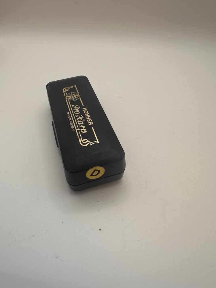 Vintage Old Black Hohner Pro Harp Harmonica D
