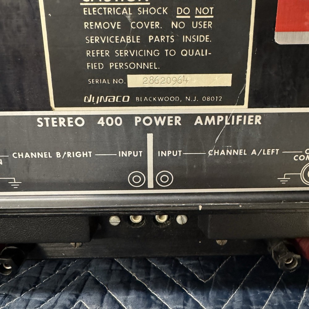 DYNACO 400 STEREO POWER AMPLIFIER - SERVICED - CLEANED - TESTED