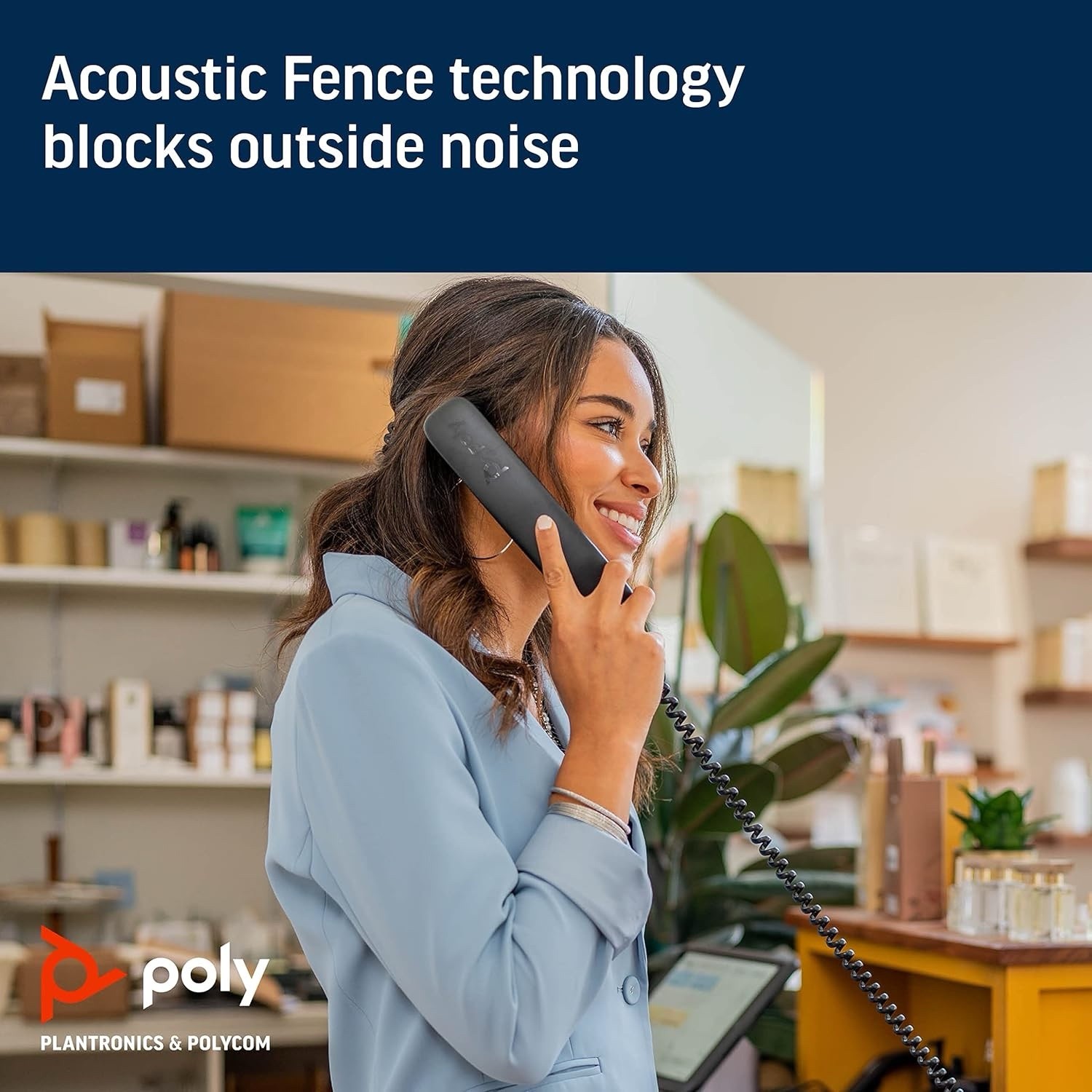 Plantronics Poly Edge B10 IP Desk Phone With Power Adapter (Polycom) 8 Lines NEW