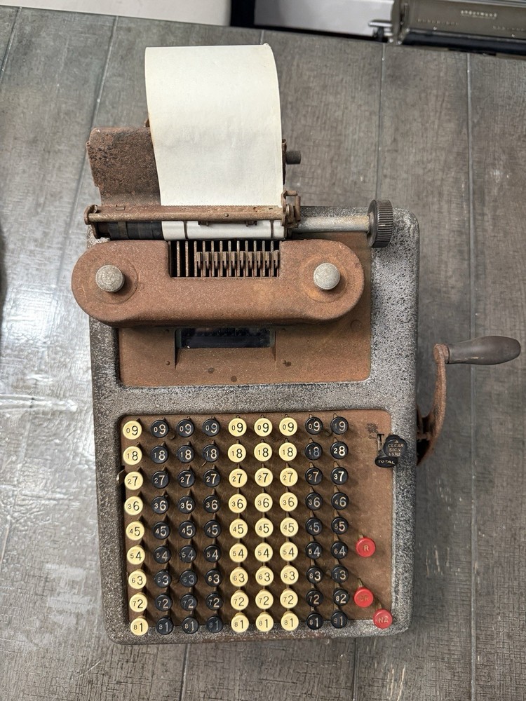 Mechanical calculator 1930Vintage Burroughs Class 5 Adding Machine    