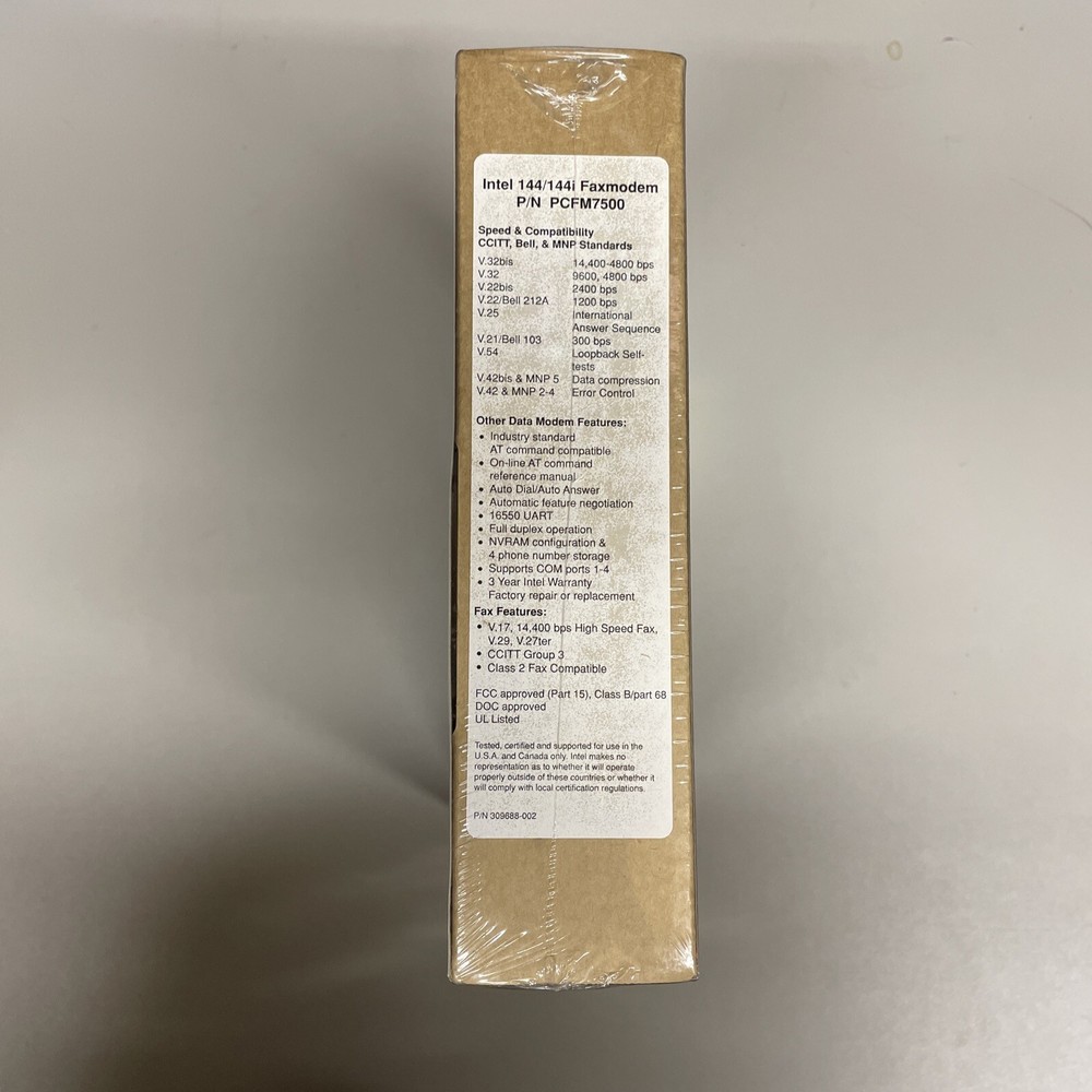 Intel Internal Fax Modem ~ 14,400 bps Brand New Sealed