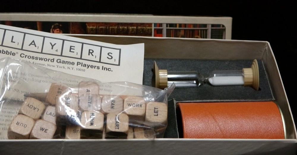 Vintage Scrabble Sentence Cube Game 1971 Word Fun