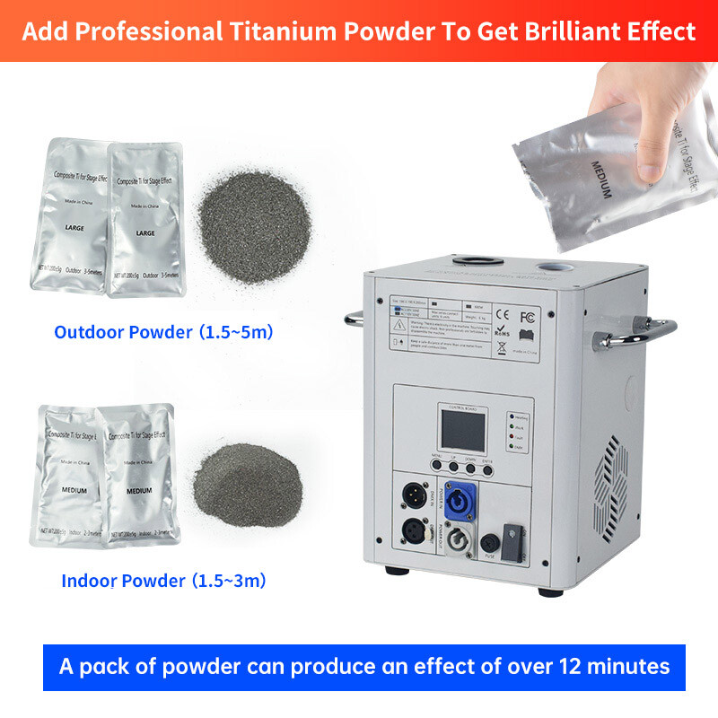 2Pack Cold Spark Machine 750W Firework Machine DMX DJ Stage Effect with Handle