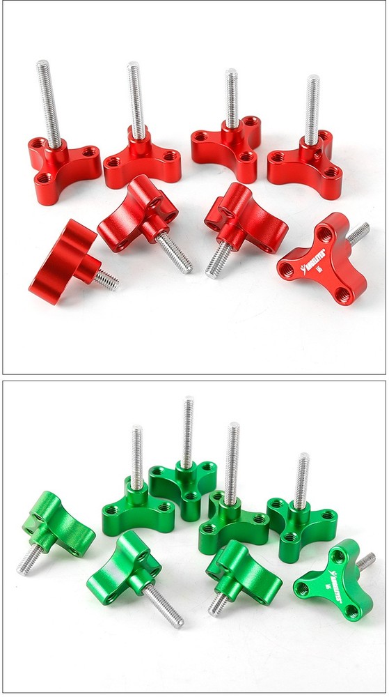 M6 Thread Flat Head Thumb Screw with 1/4" Extension Port Multiple Lengths