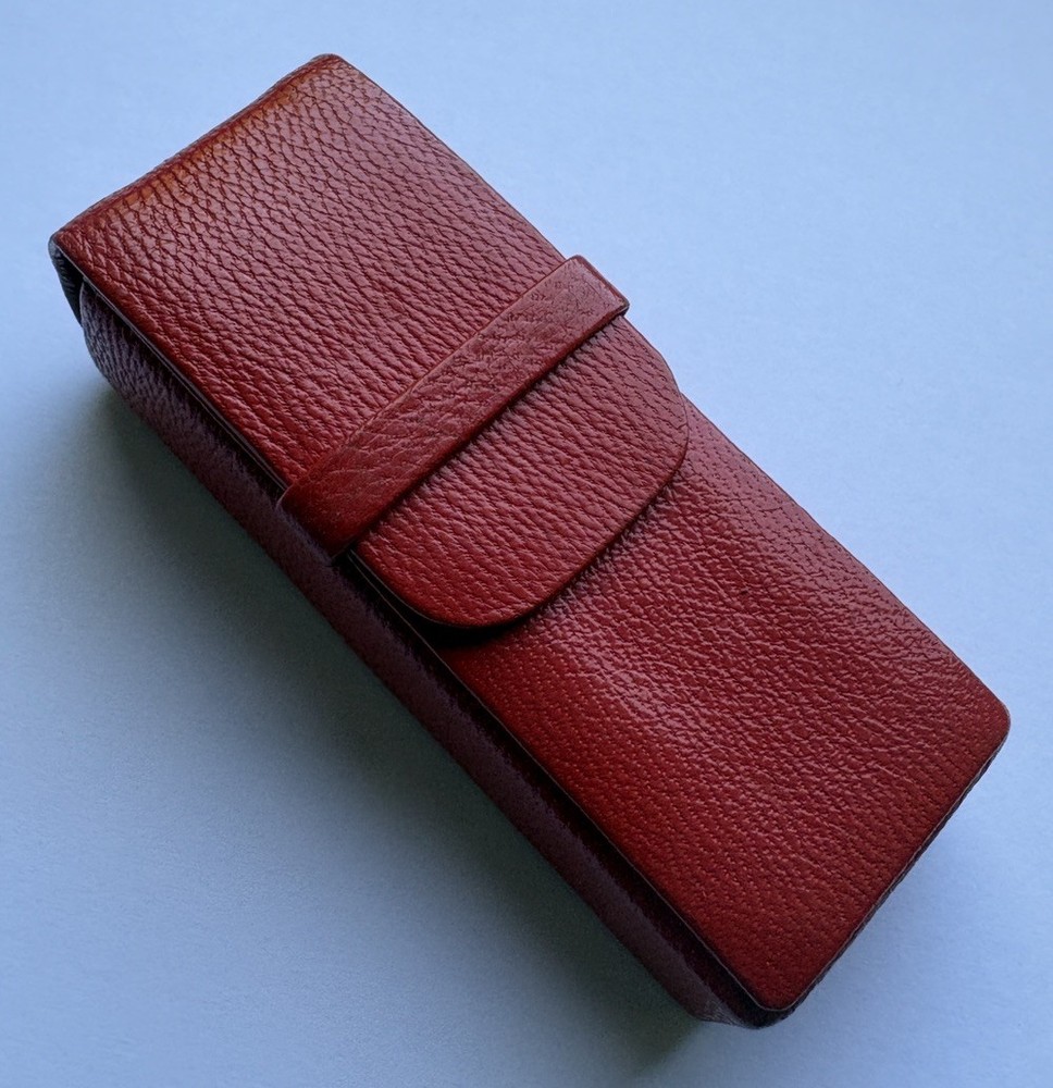 IMMACULATE & RARE Dunhill  RED Leather Rollagas Pouch
