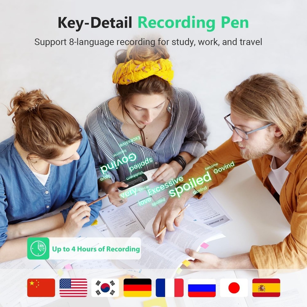 Multifunction Translator Pen - Smart Notes, Voice Recorder