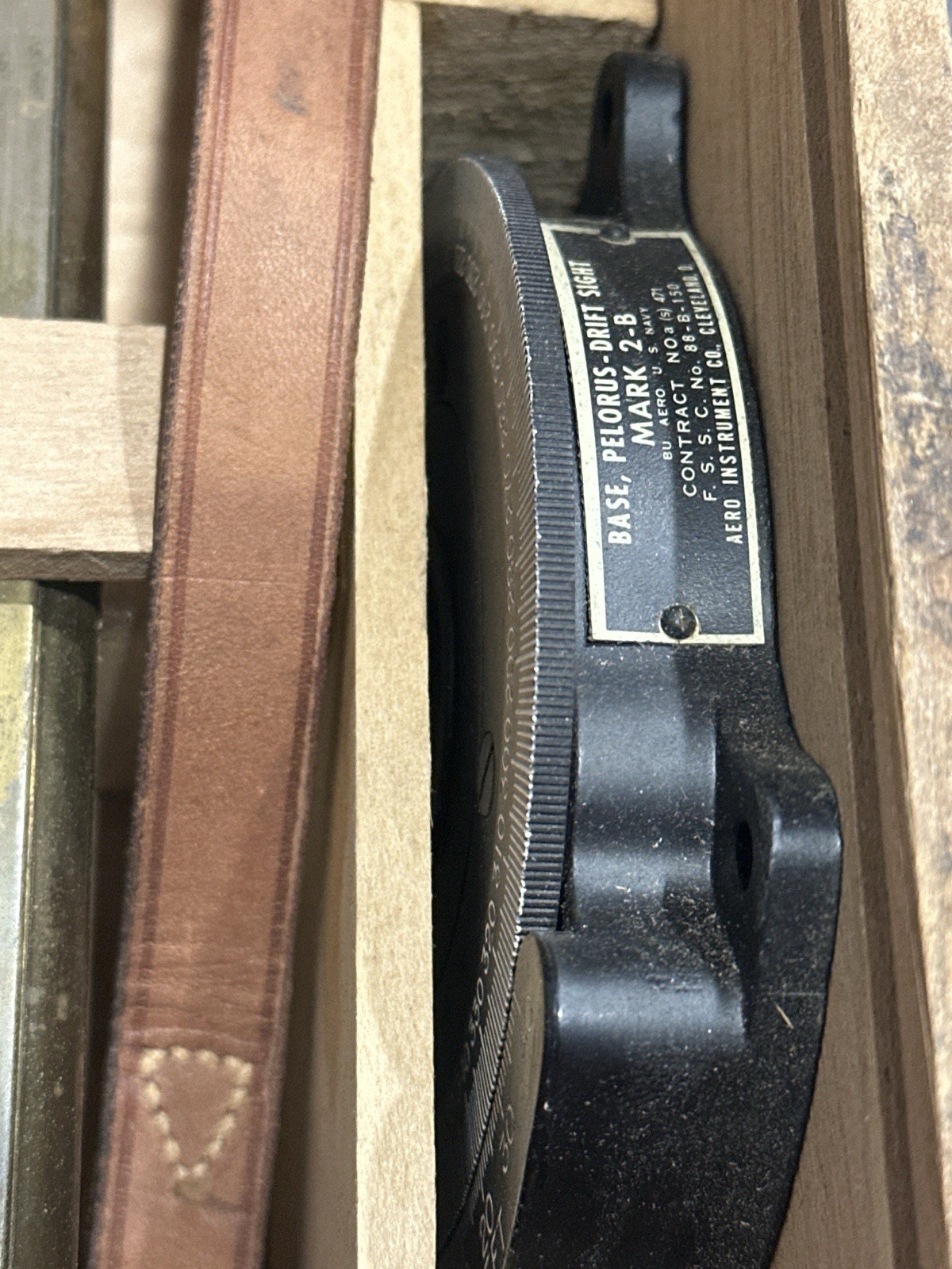 WWII U.S. Navy Pelorus Drift Sight Mark 2B Aero Instrument Co. Complete Antique