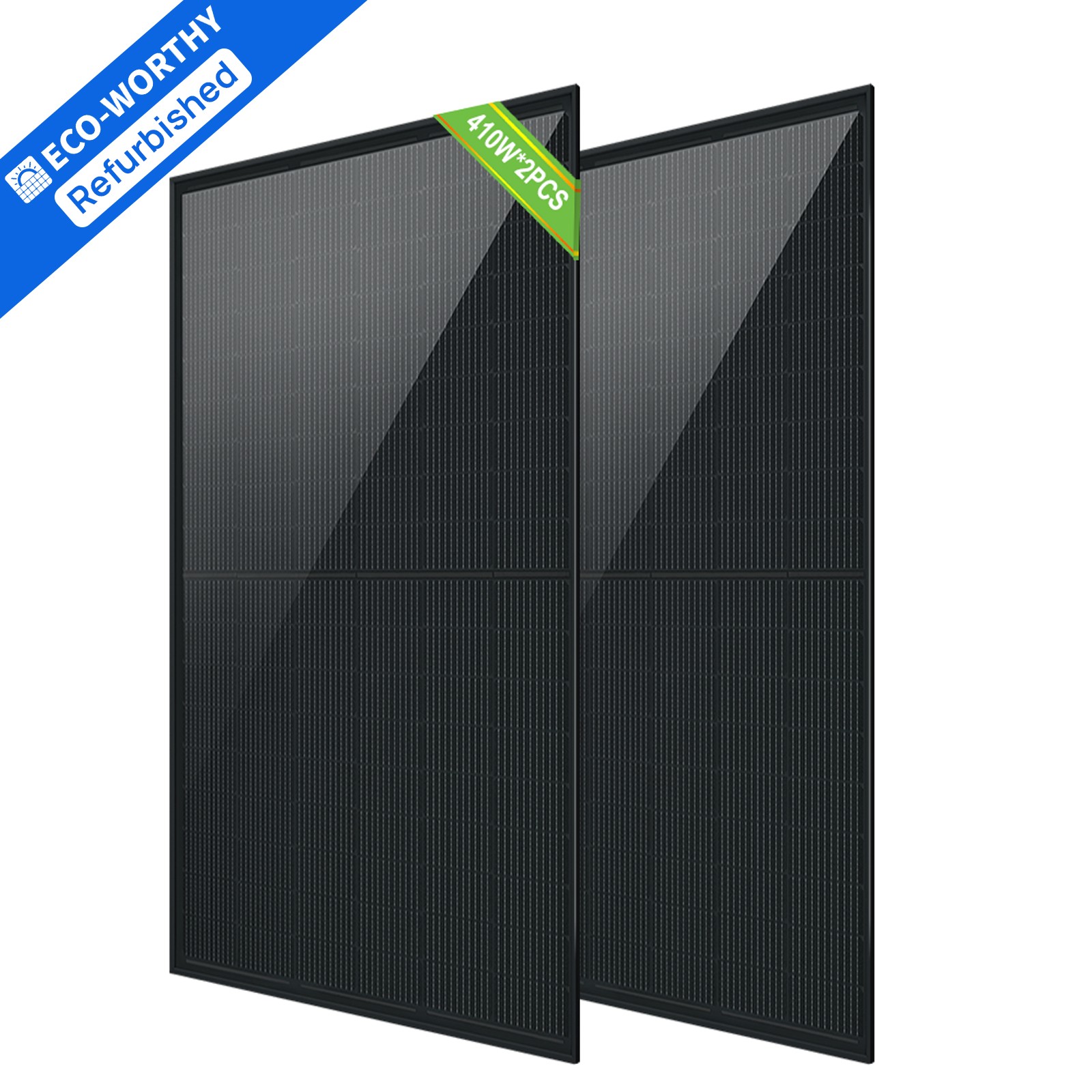 ECO-WORTHY 2Pack 410W Watt Solar Panel for Home Off grid + Free shipping