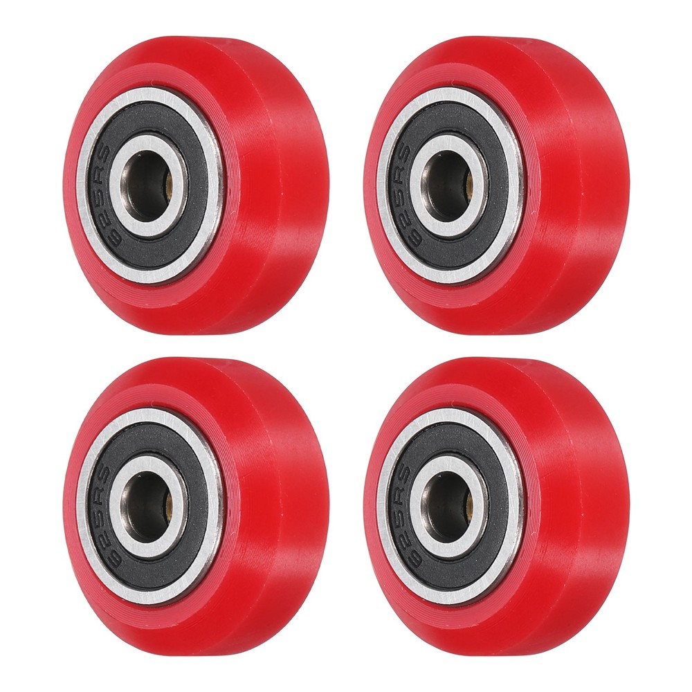 4Pcs 3D Printer Wheel with 625RS Linear Bearing for 3D Printer, Red