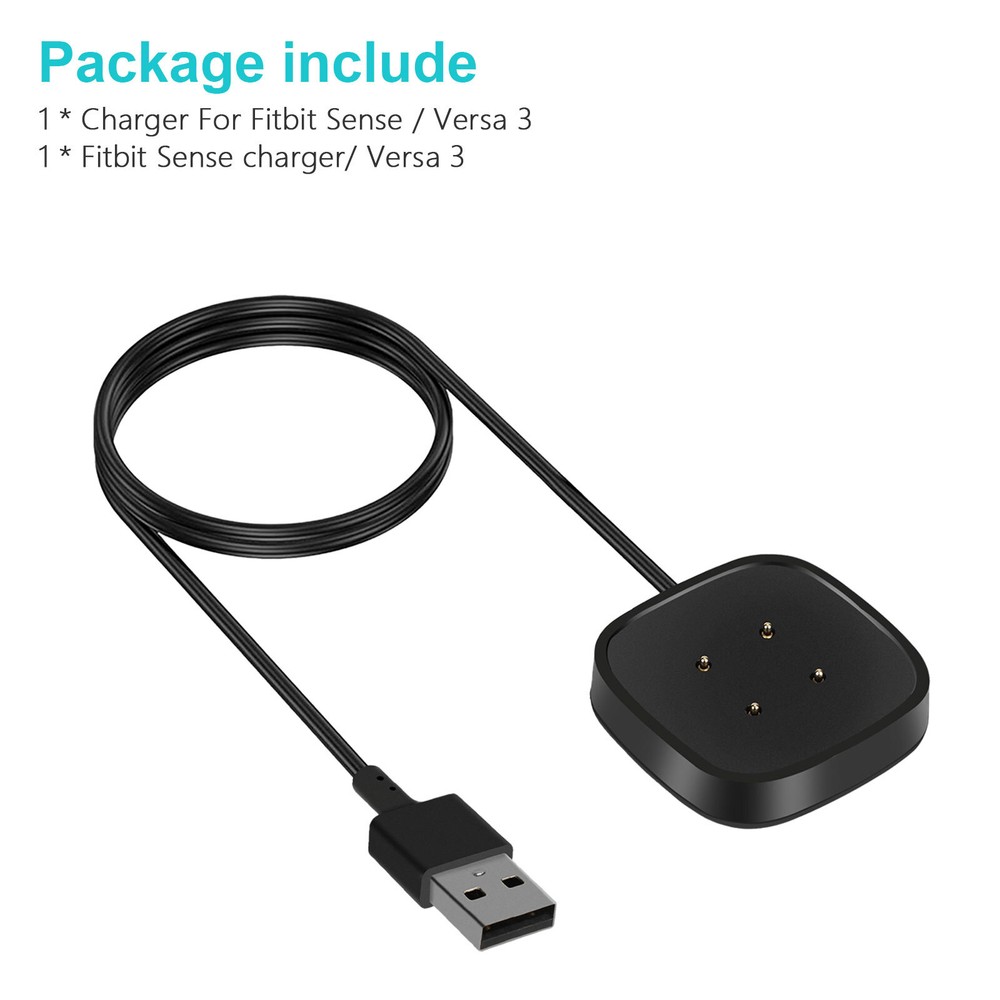 For Fitbit Versa3/Sense Watch Charger Cable Replacement Dock USB Charging Cradle