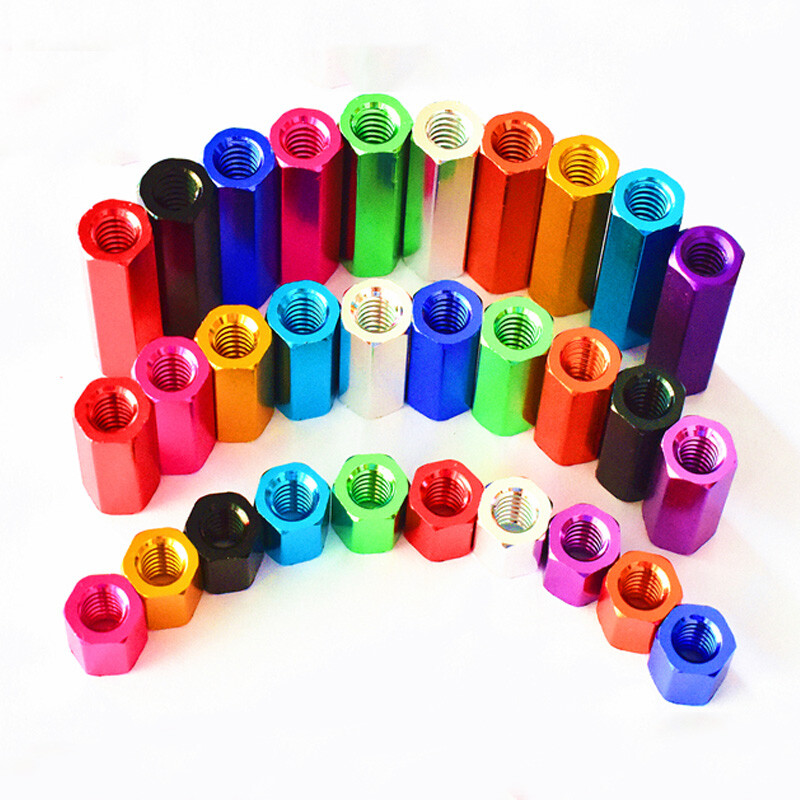 M6 Aluminium Alloy Threaded Standoff Spacers Hex Nuts Stud Sleeving Connector