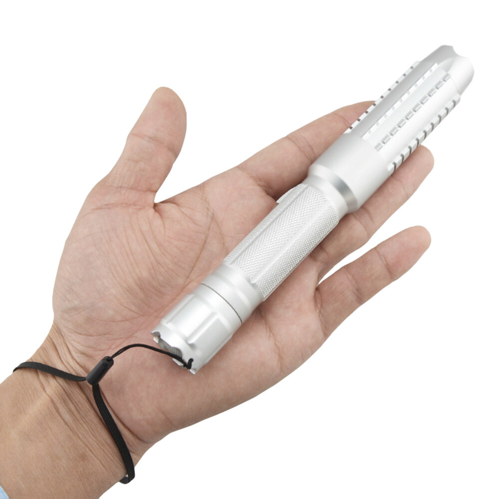 Adjustable Focus Blue Laser Pointer Visible Beam With Batteries & Charger