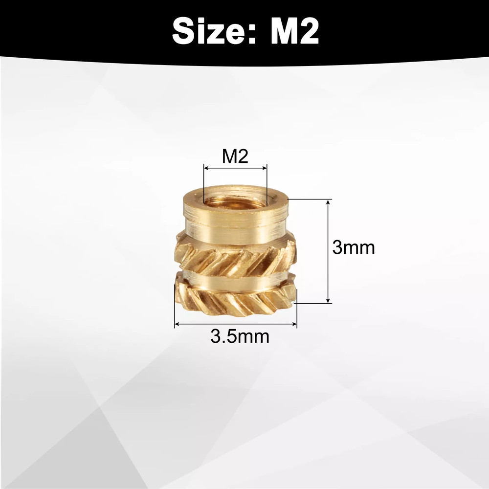 Brass 3D Printing Inserts Internal Thread Nuts 3D Printing Balanced Tightening