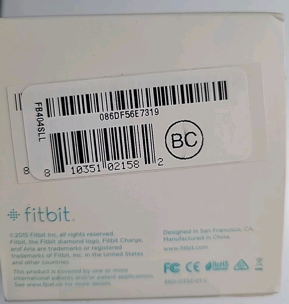 FitBit Charge Wireless Activity Tracker FB404BLK Large Black Sealed