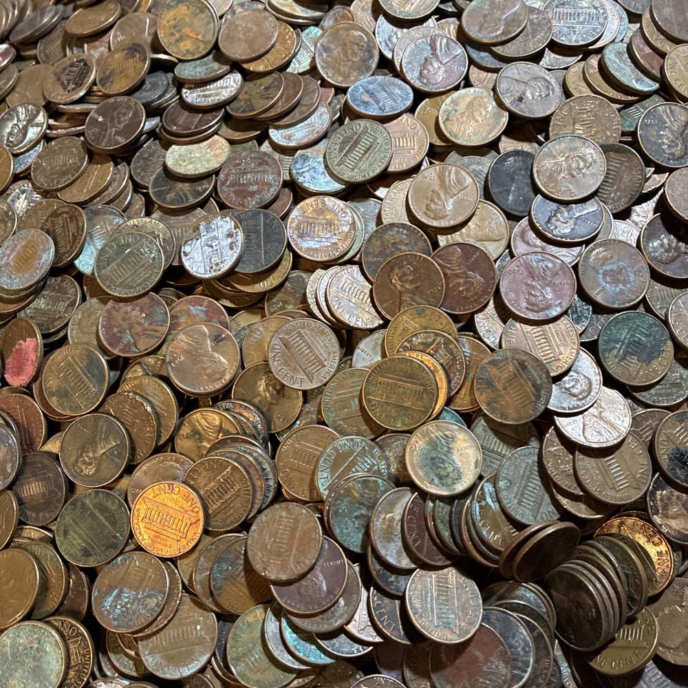 Copper One Cent Coins~~~25LBS~~~Culls, Discolored~~~Please Read Description