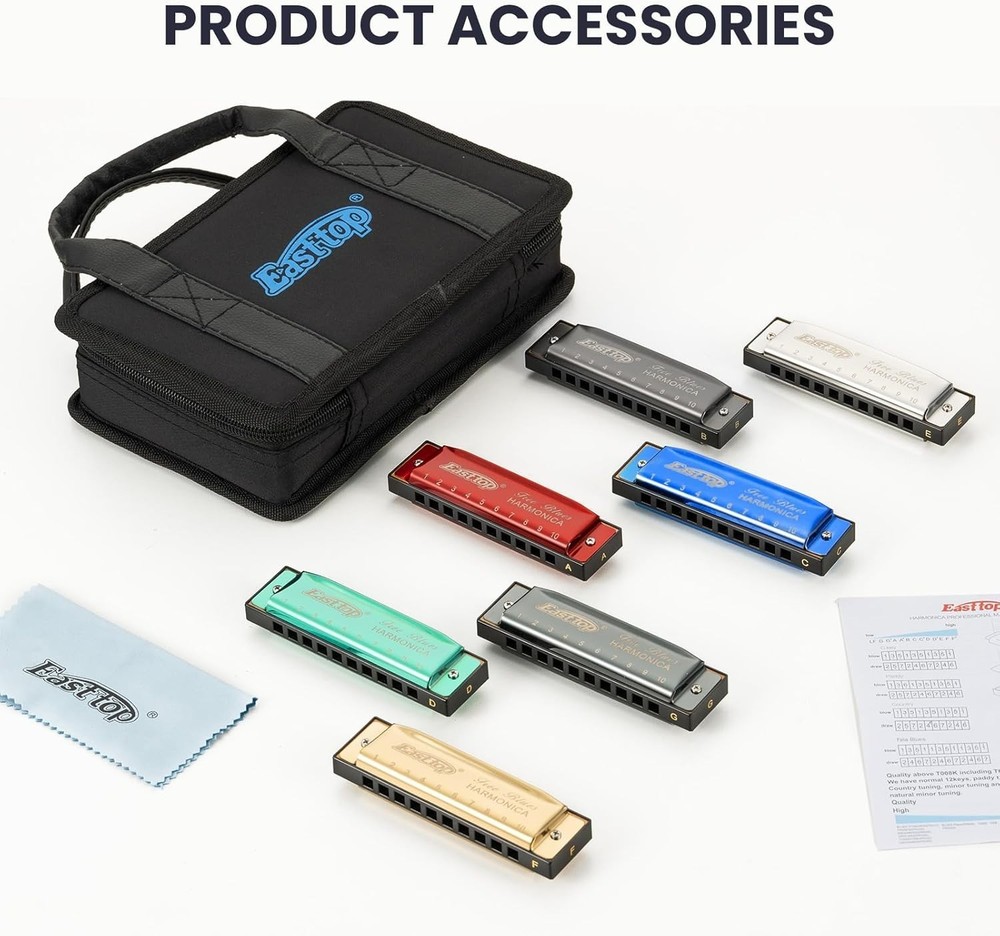 Professional Diatonic Harmonica Kit, 7 Keys