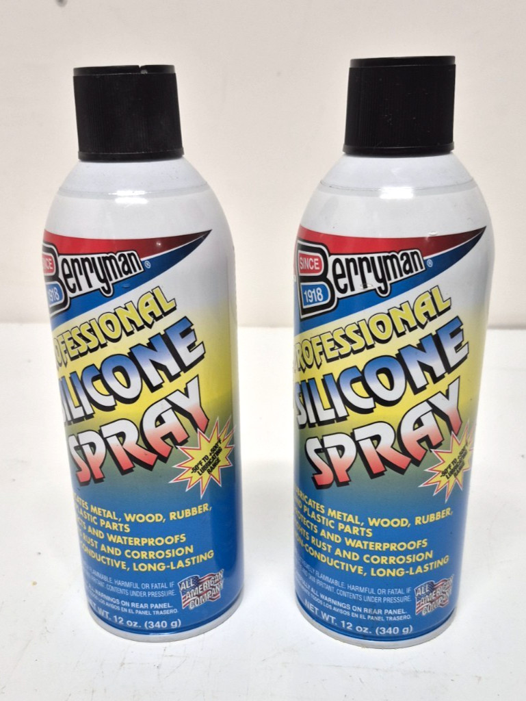 Berryman Products 1716 Silicone Lubricant 12oz Spray Can Lot of 2