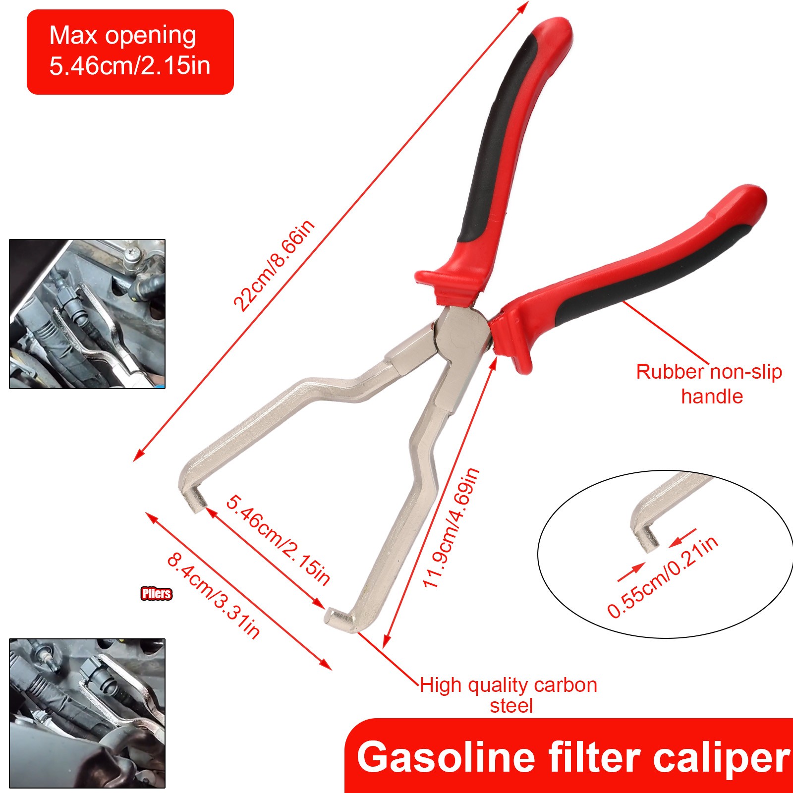4pcs Hose Clamp Pliers Set Fuel Oil Pipe Removal Tool Car Repair