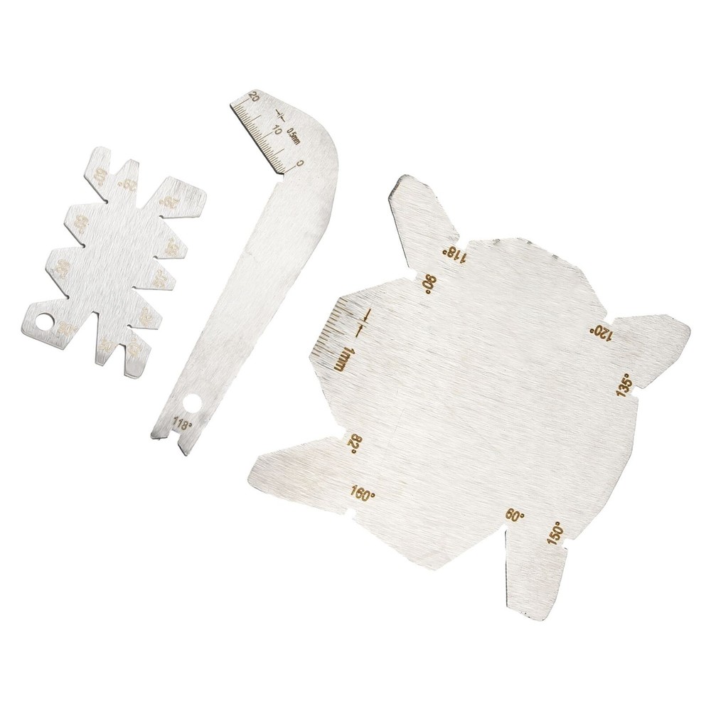 Drill Bit Angle Gauge Sharpening Set with 3Pcs SS Inspection Measurement Tools