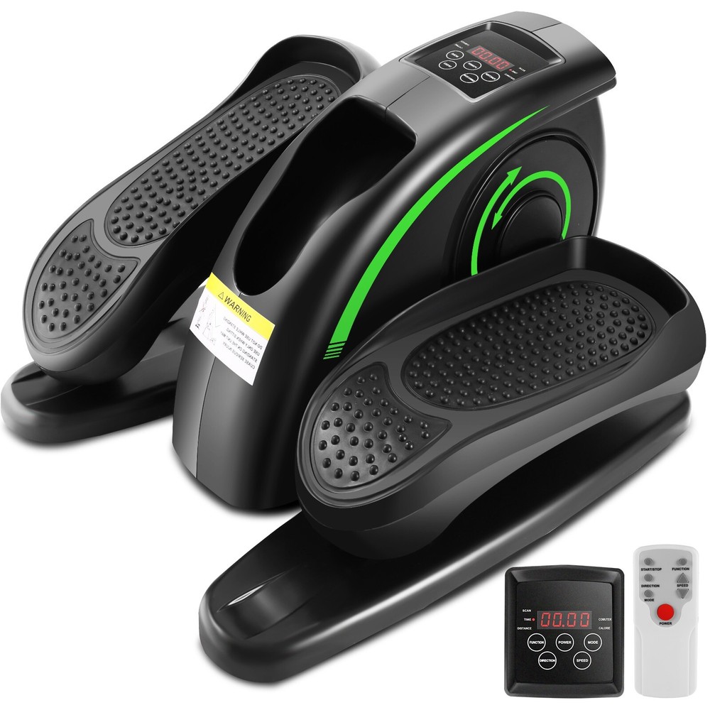 Under Desk Mini Elliptical Machine, Electric Seated Pedal Exerciser w/Remote&LCD