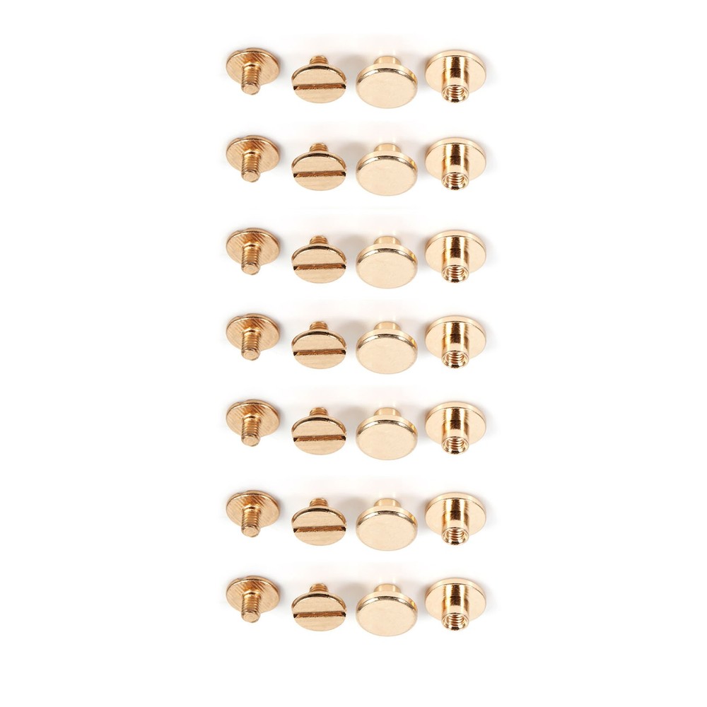 10sets Brass Button Stud Screw For Leather Rivet Belt DIY