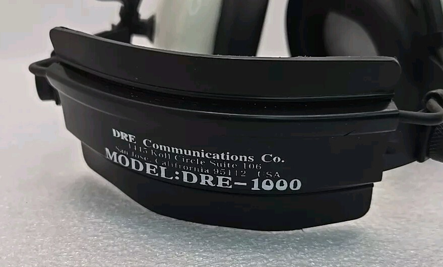 Vintage Aviation Headset ~ DRE Communication 1000 ~ Tested Working Great - EUC