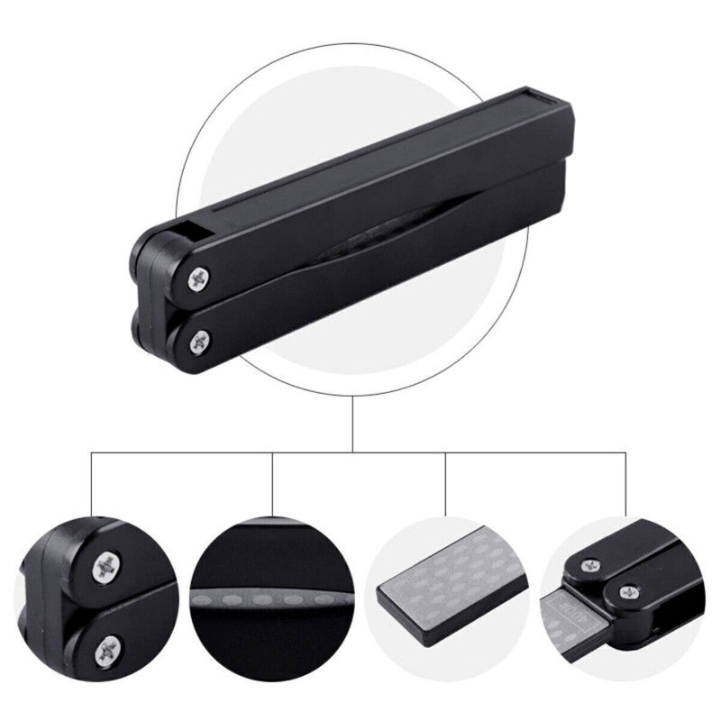 Portable Double-sided Fold Pocket Sharpener Diamond Knife Sharpening Stone Tools