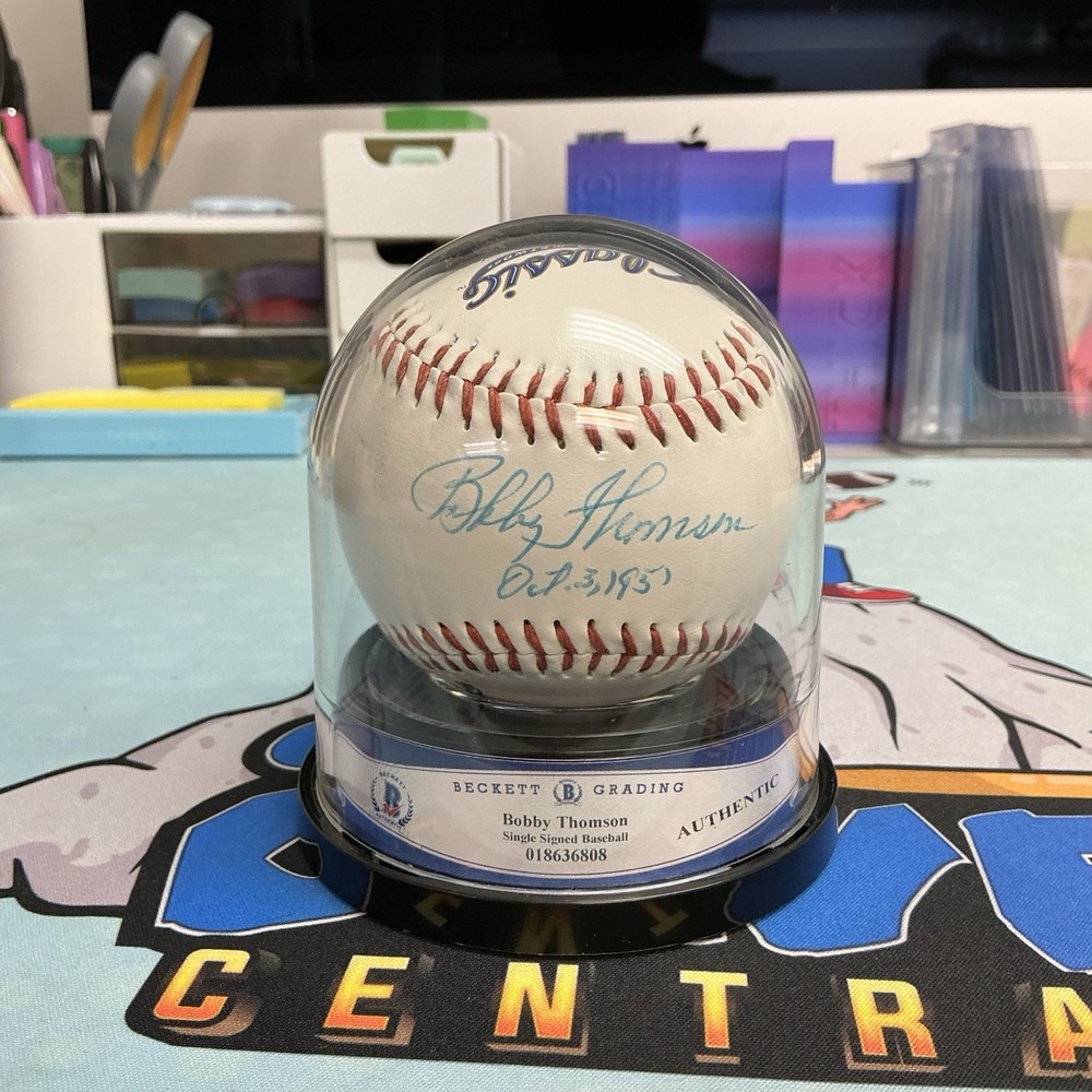 Bobby Thomson AUTO Baseball “Hit Heard Around The World” Oct. 3, 1951 BGS AUTH