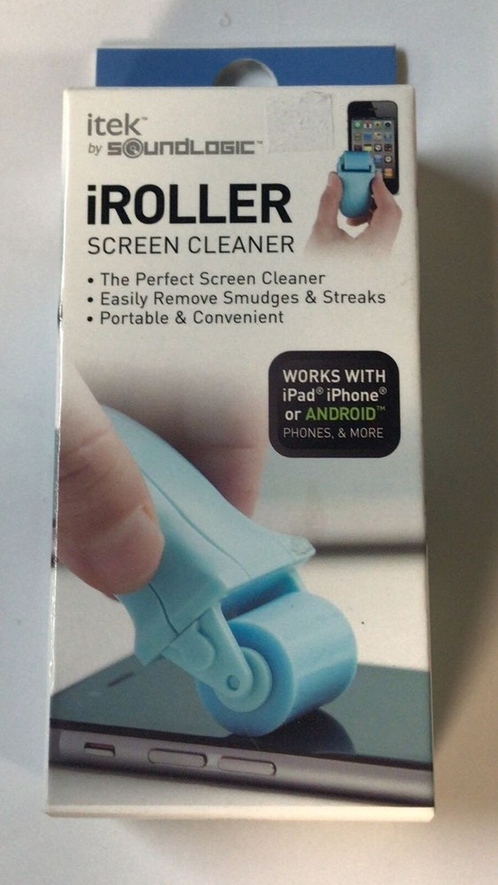 itek iRoller Screen Cleaner, Black, Pink or Blue