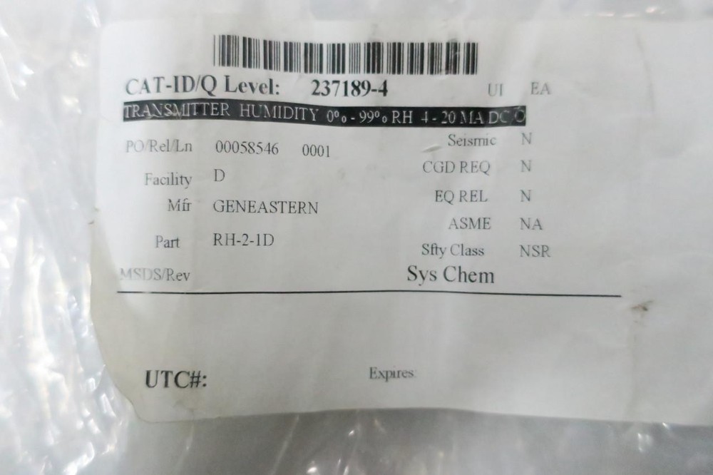 General Eastern RH-2-I-D Humidity Transmitter