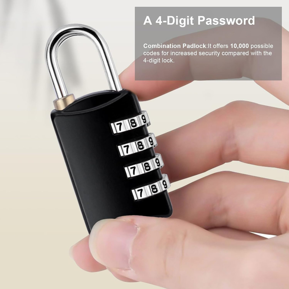 10 Pack 4 Digit Combination Locks Small Combination Padlock Luggage Number Locks
