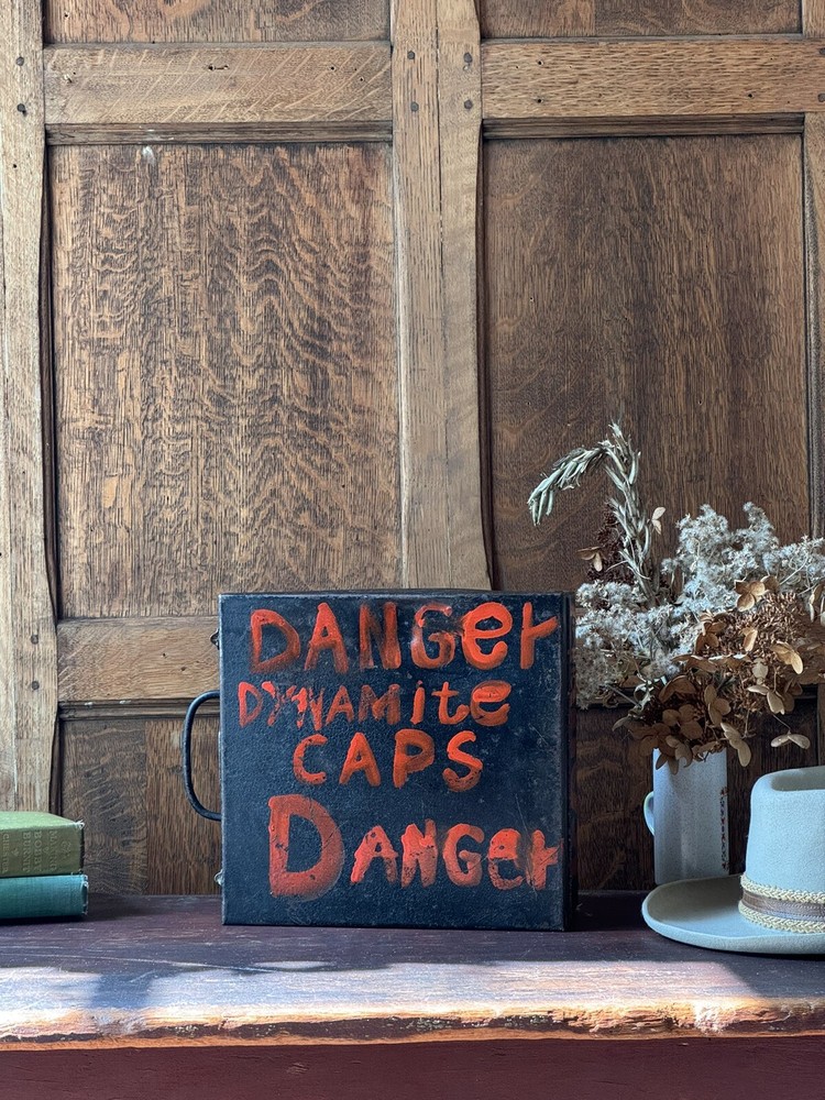 Antique Dynamite Box, Danger Dynamite Caps Lock Box